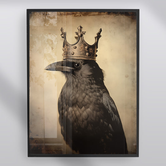 Gothic King Crow Print