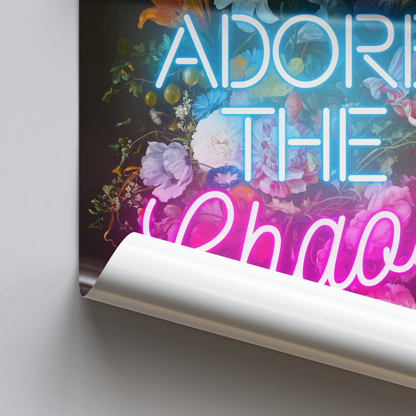 Adore The Chaos Neon Wall Art Print